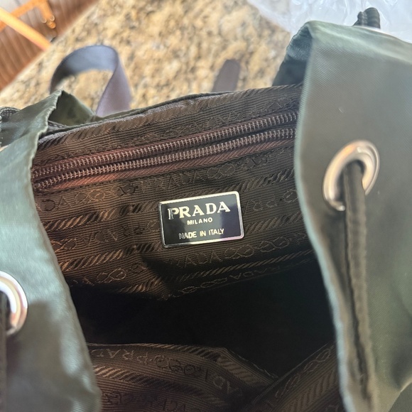 Prada City Tessuto Green Nylon Backpack - Excellent Condition- - Picture 10 of 12